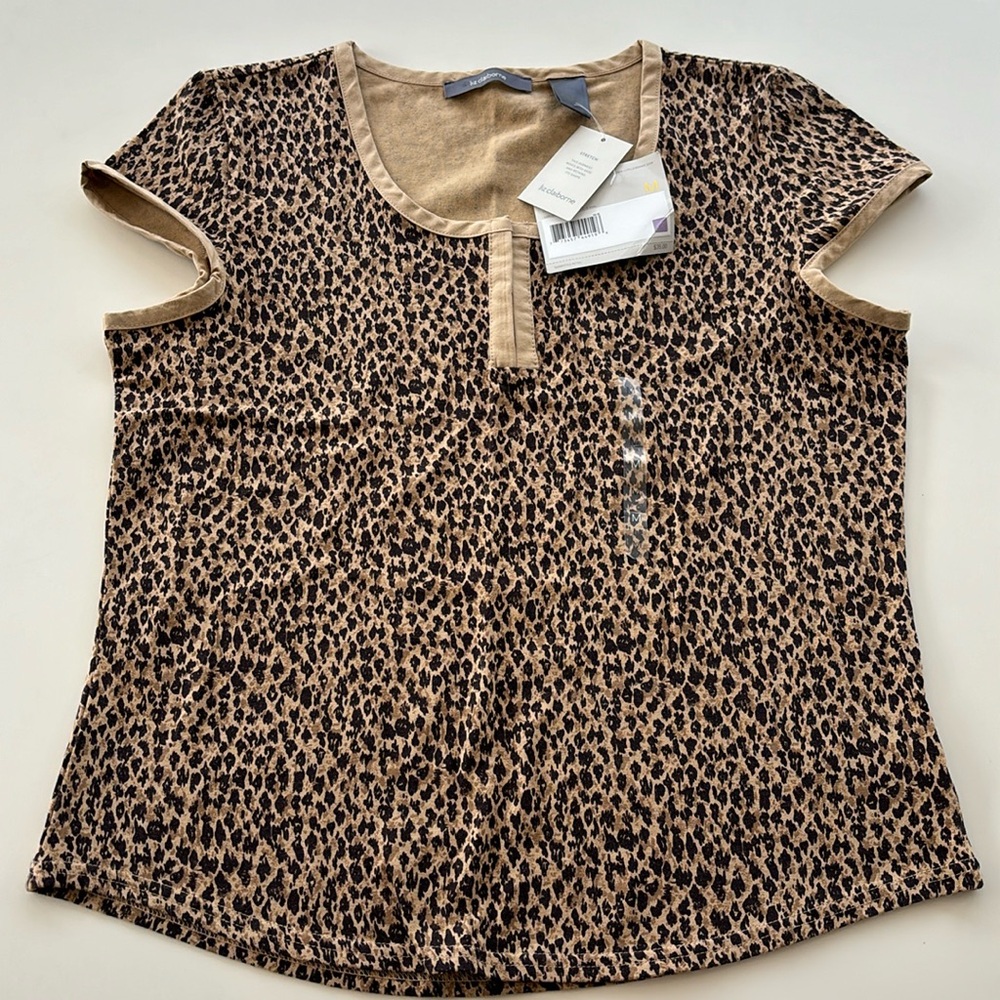 Liz Claiborne cheetah print top
